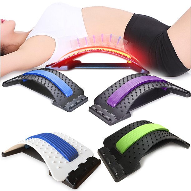 Ergonomisk ländryggssträckare och ryggmassagerare