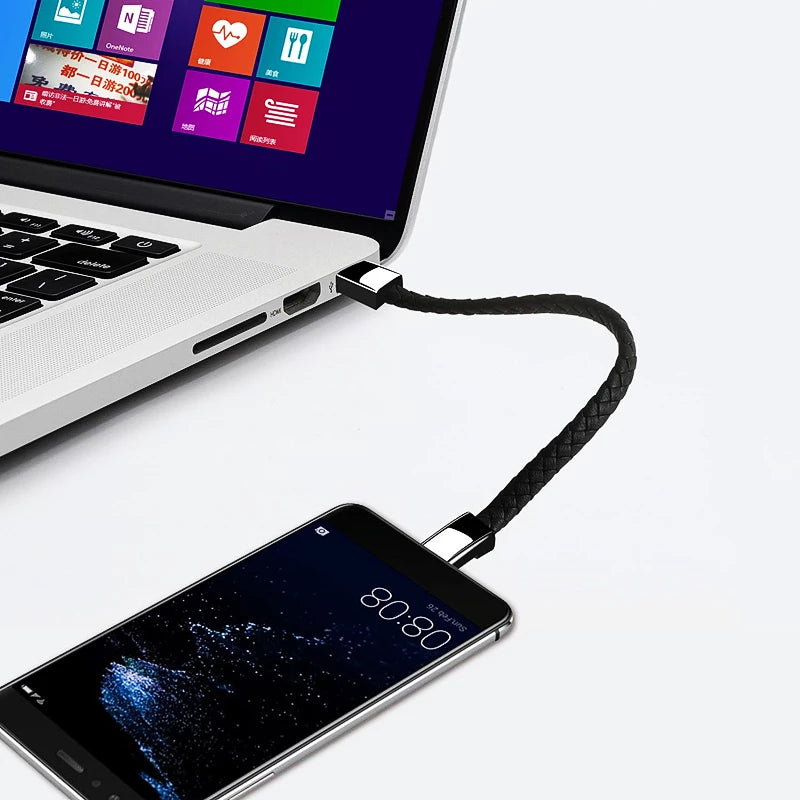 Bärbart läderarmbandsladdare med USB