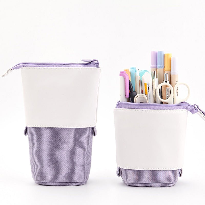 Multifunctional Corduroy Retractable Pencil Case