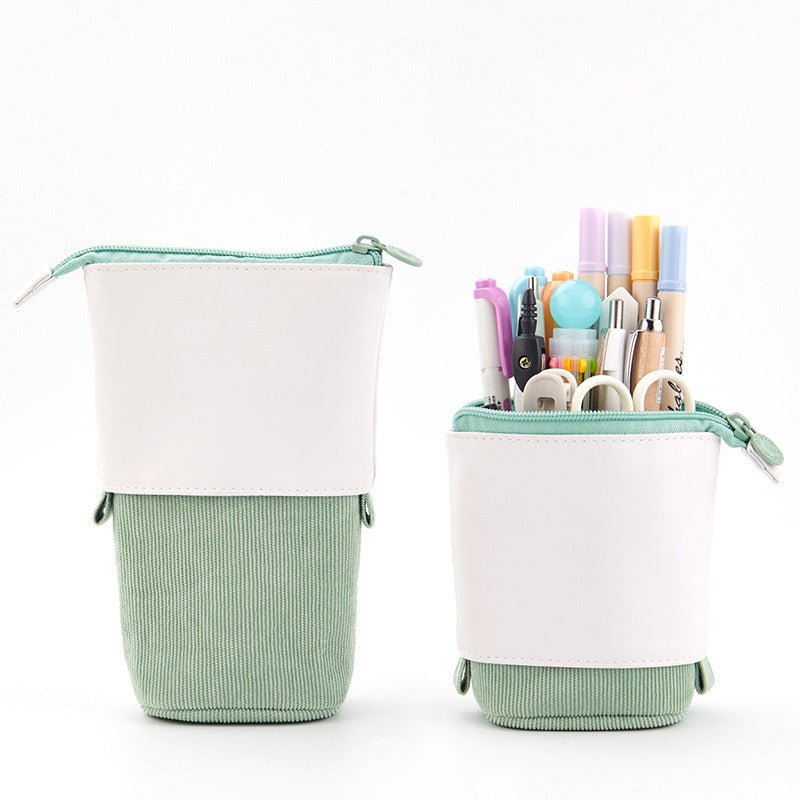 Multifunctional Corduroy Retractable Pencil Case