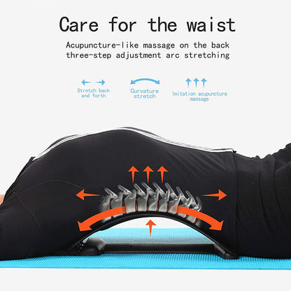 Ergonomisk ländryggssträckare och ryggmassagerare