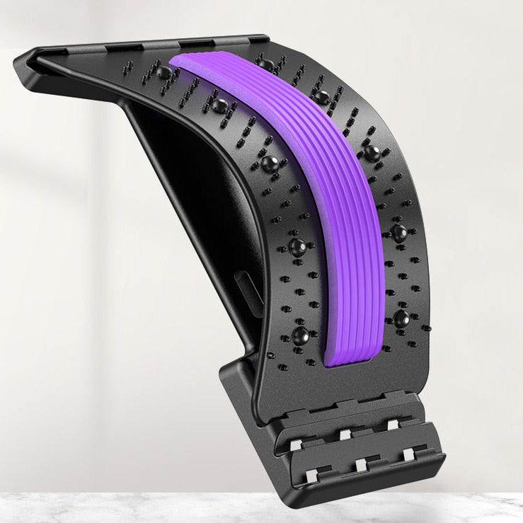 Ergonomisk ländryggssträckare och ryggmassagerare