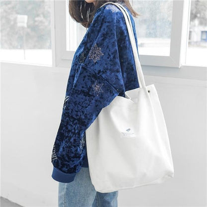 Corduroy Shoulder Tote Bag
